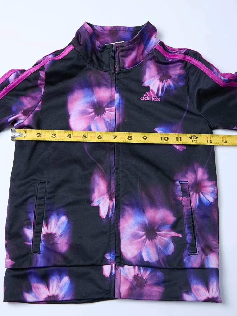Adidas Cosmo Tricot Track Jacket Watercolor Floral Black Plum Kids unisex 5